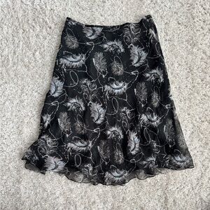 100% silk midi skirt